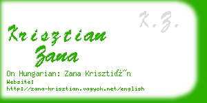 krisztian zana business card